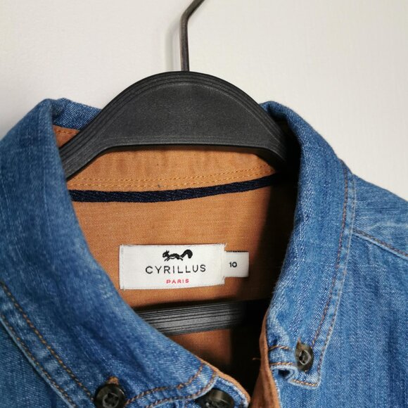 Cyrillus boy's denim shirt, size 10A - Picture 3 of 3